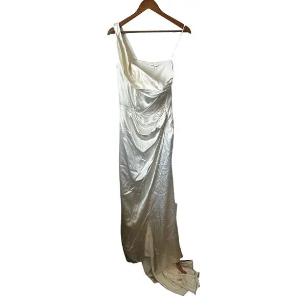 eisa silk dress reformation Reformation Eisa Silk Dress Bridal Ivory